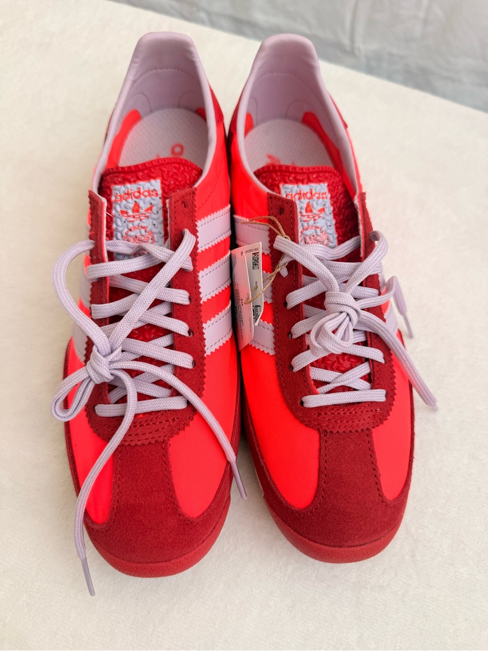 adidas Women’s Red and Light Pink Low-Top Sneakers